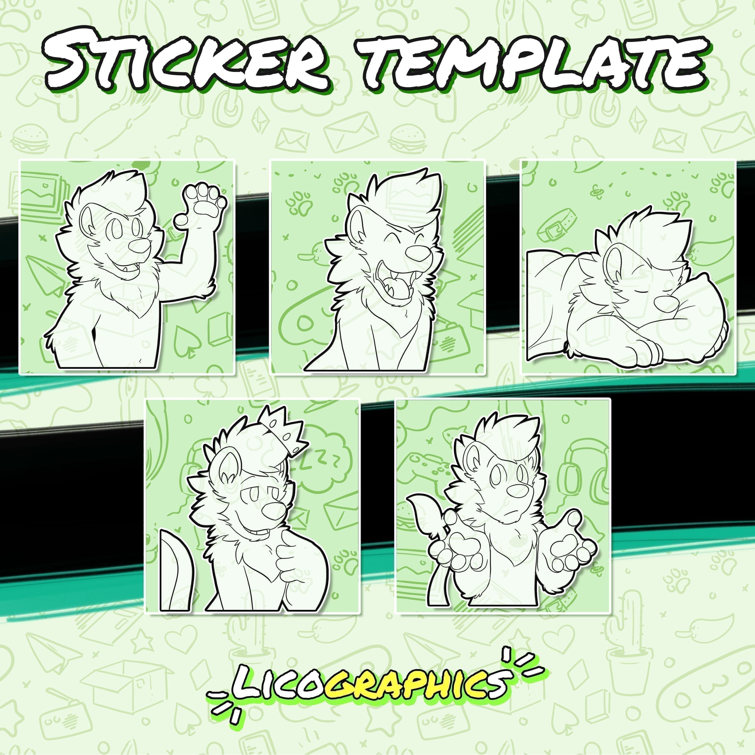 Lion stickers