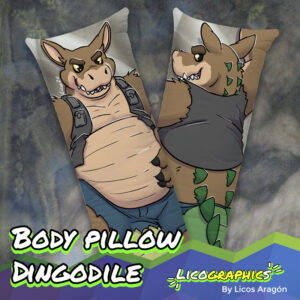 Dingodile body pillow